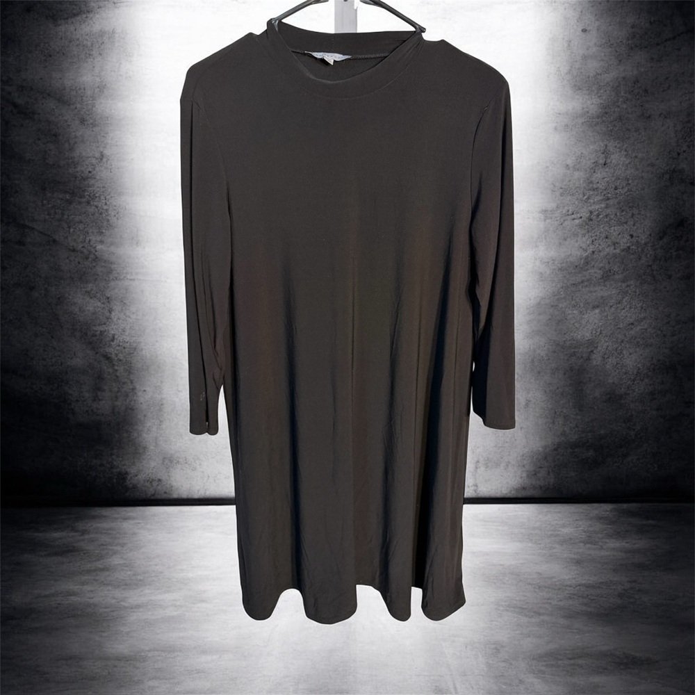 Annalee + Hope Black Crewneck Long Sleeve Mini Dress